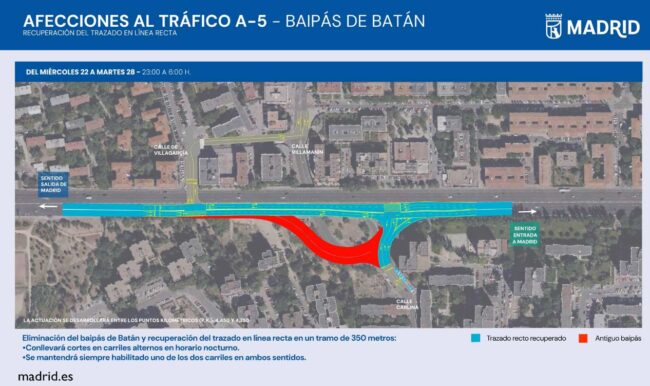 La A5 elimina el baipás de Batán tras los trabajos | Naberco Digital La A-5 elimina el baipás de Batán tras los trabajos